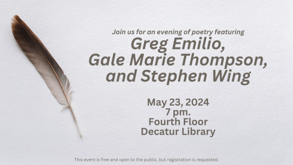 Image for event: Poets Greg Emilio, Gale Marie Thompson, &amp; Stephen Wing