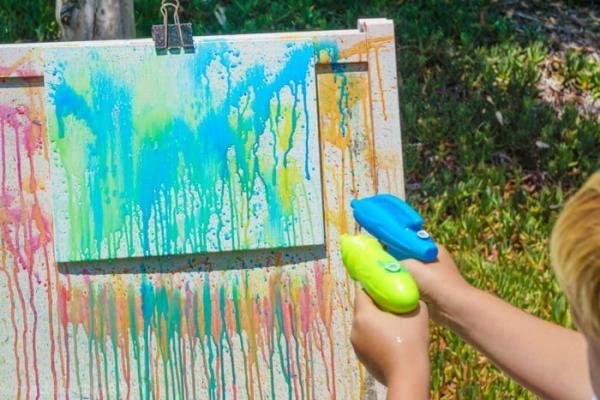 Image for event: Fishing for Fun! Squirt Gun Painting!